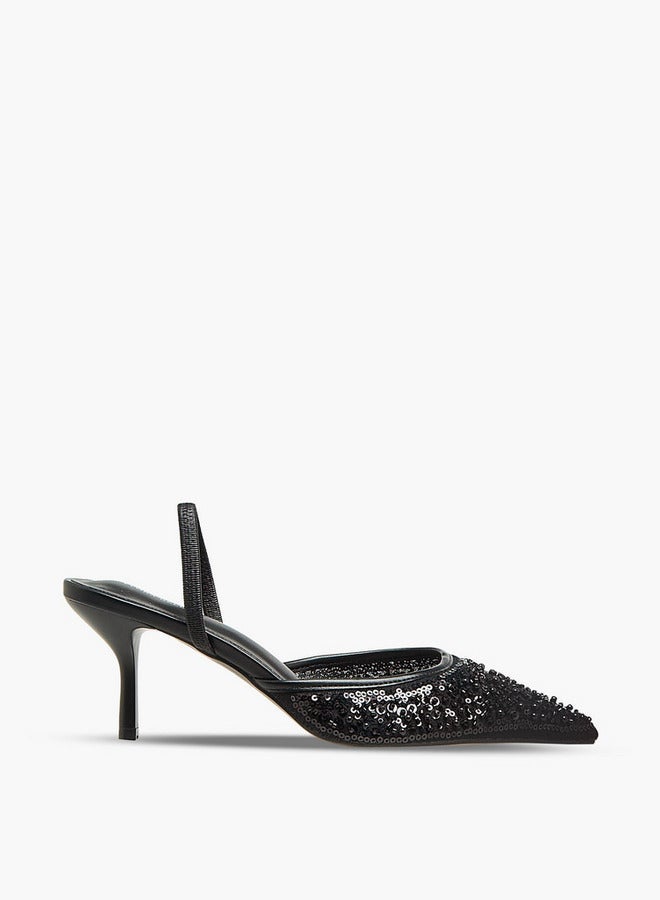 فلورا بيلا من شو إكسبرس فلورا بيلا أحذية نسائية بحزام خلفي مزينة مجموعة رمضان - Image 1